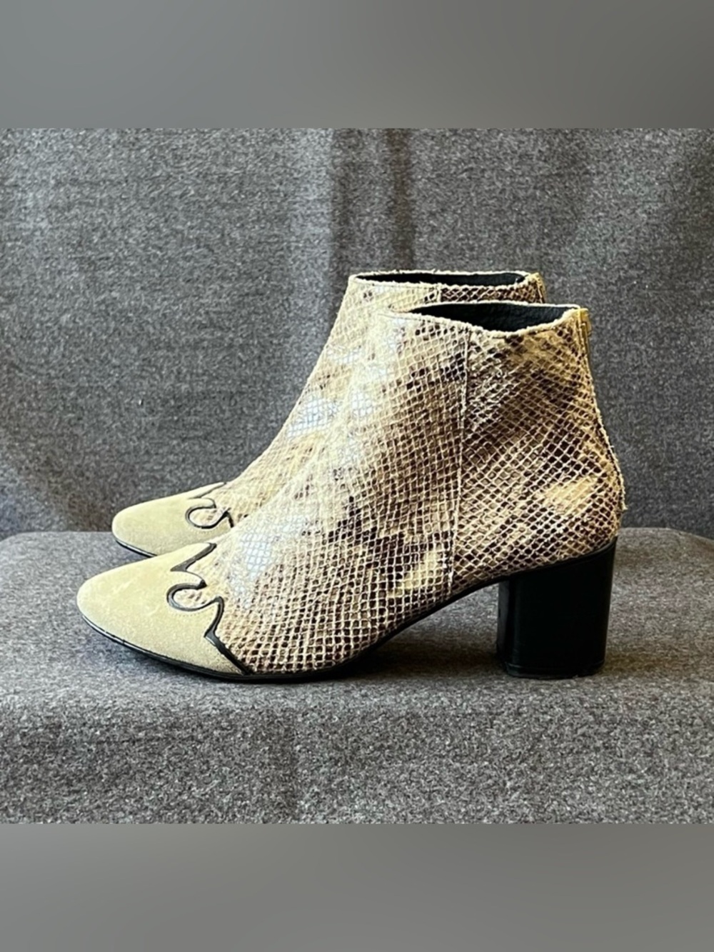 Free People Adele Ankle Snakeskin Boots